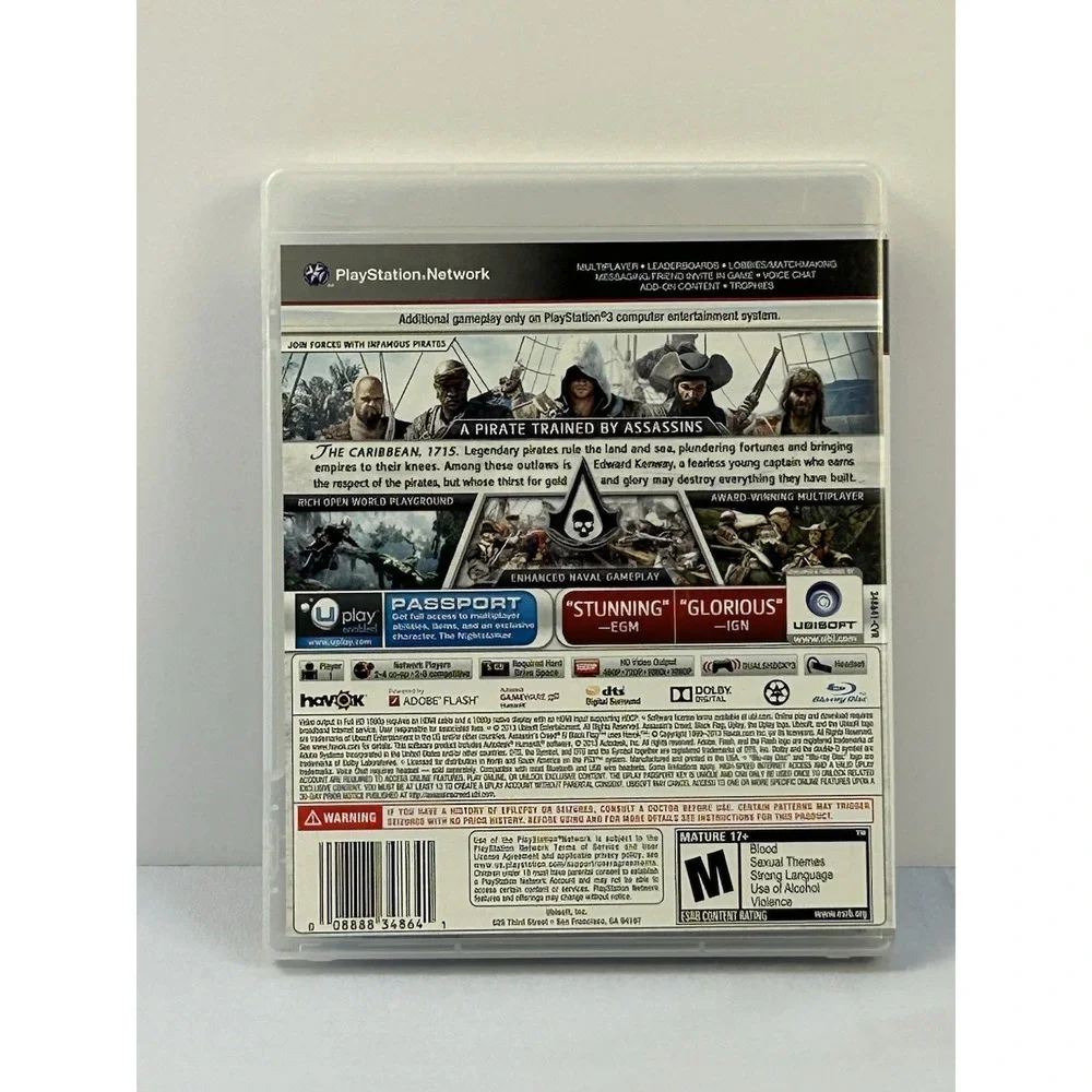 Assassin's Creed IV Black Flag PS3 Walmart Edition Untested No Manual